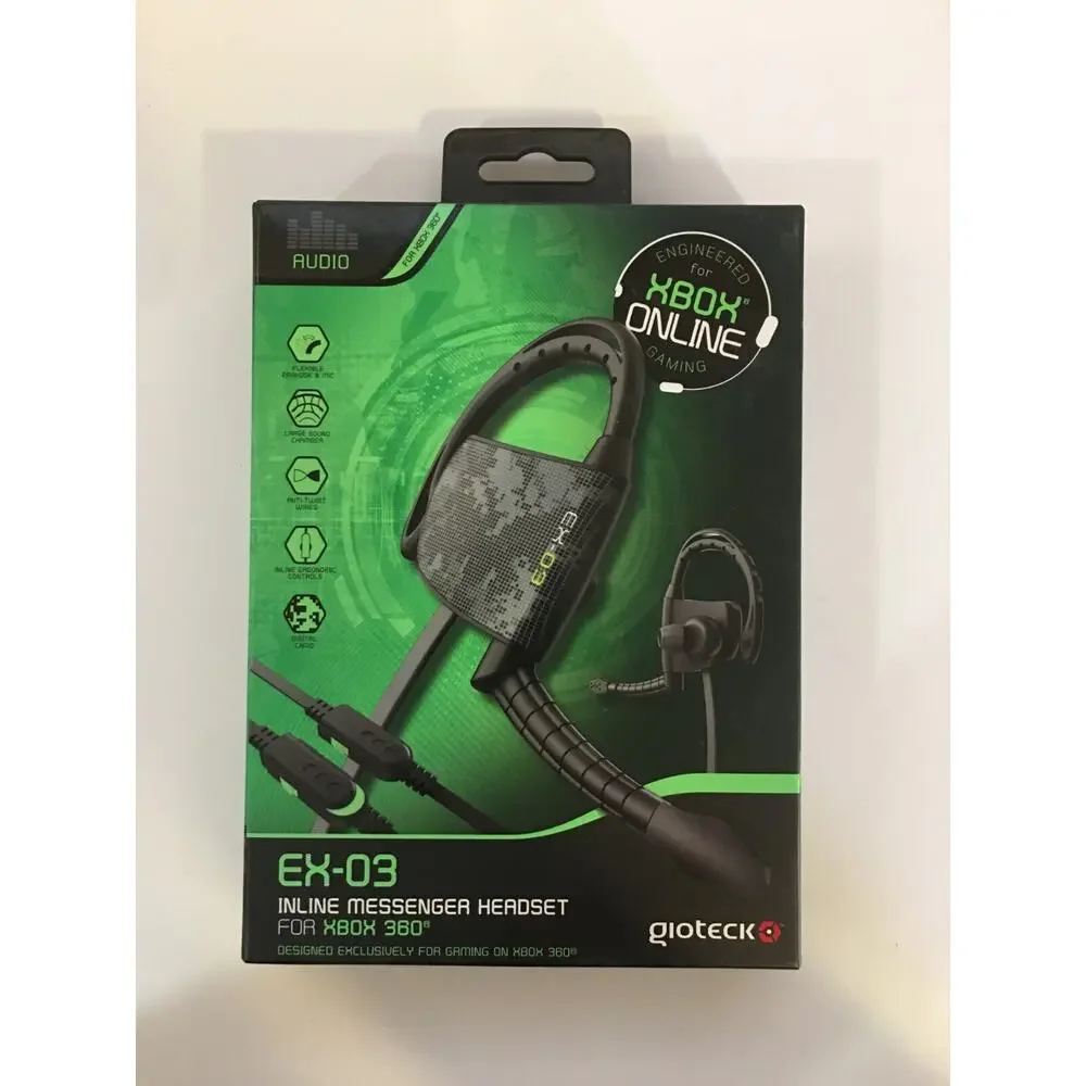 EX-03 Giotech Inline Messenger Headset for XBOX 360 Online Gaming - US Seller
